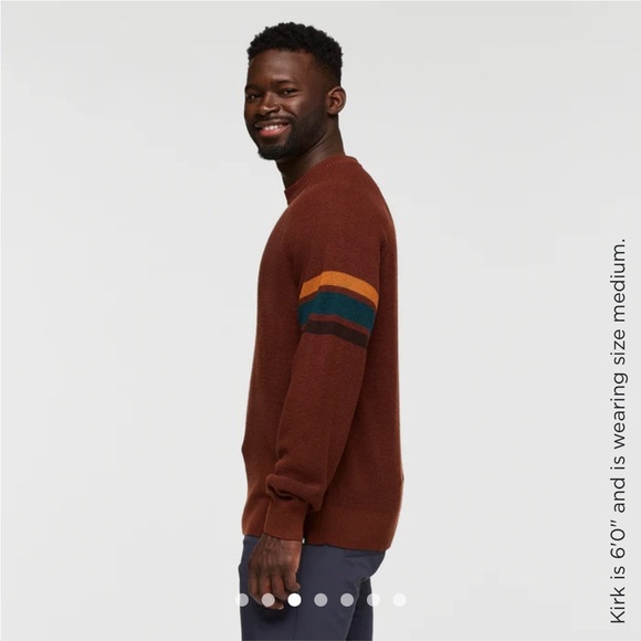 Cotopaxi Men's Large Libre Waffle Crew Sweater Rusty Rust NWT Cabincore - Picture 4 of 14